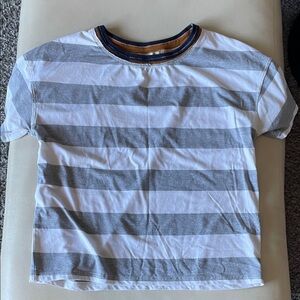 Polagram Striped Gray and White Shirt